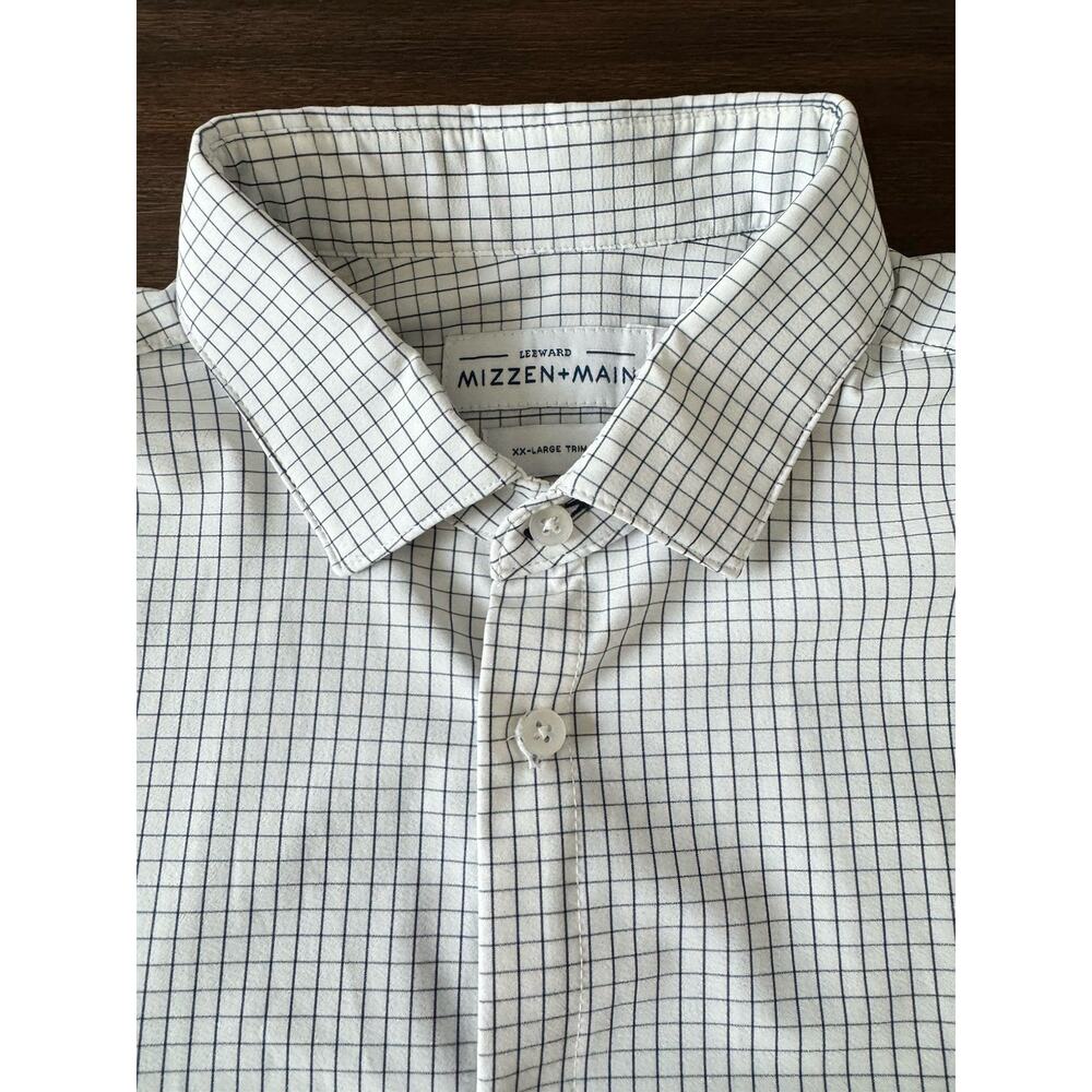 Mizzen+Main Shirt Mens XXL Leeward Trim Fit Performance Stretch Long Sleeve